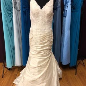 Maggie Sottero Lace-Up Sequin Bead Wedding Dress
